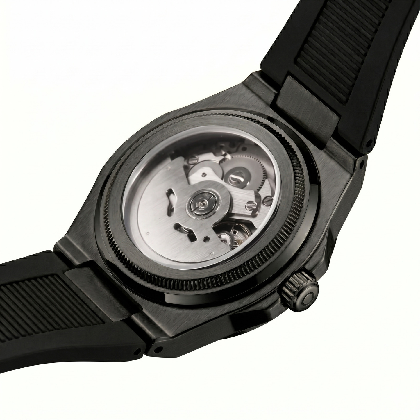 Montreval Valtor White Rubber – automatic watch, stainless steel case and bracelet
