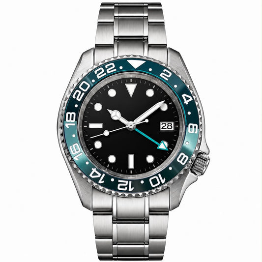 Montreval Navex Light Blue Steel – automatic watch, stainless steel case and bracelet