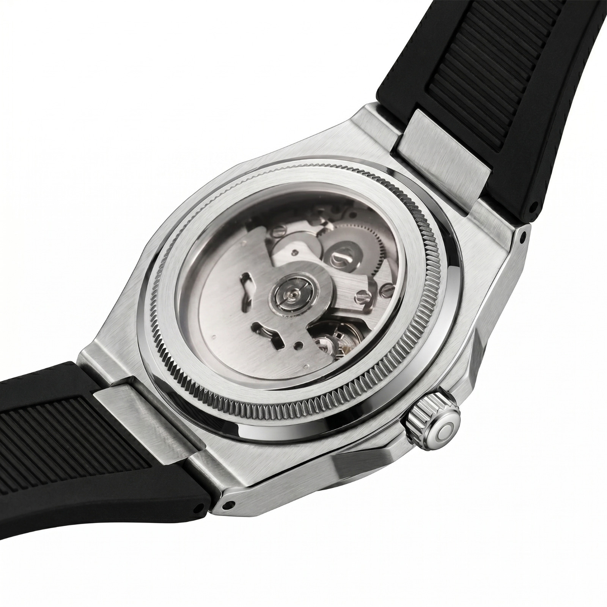 Montreval Valtor Grey Rubber – automatic watch, stainless steel case and bracelet