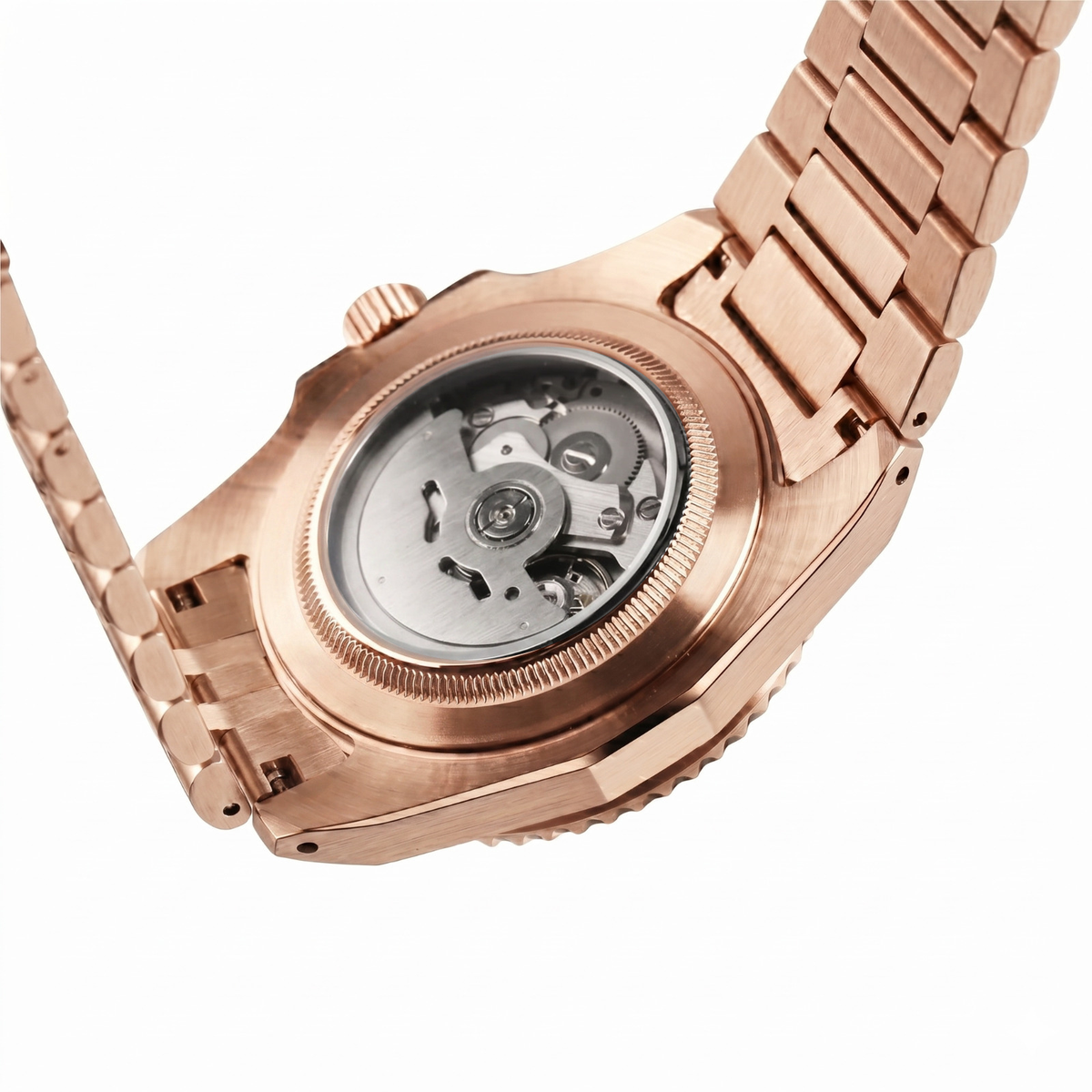 Montreval Tolaris Brown Rose – automatic watch, stainless steel case and bracelet