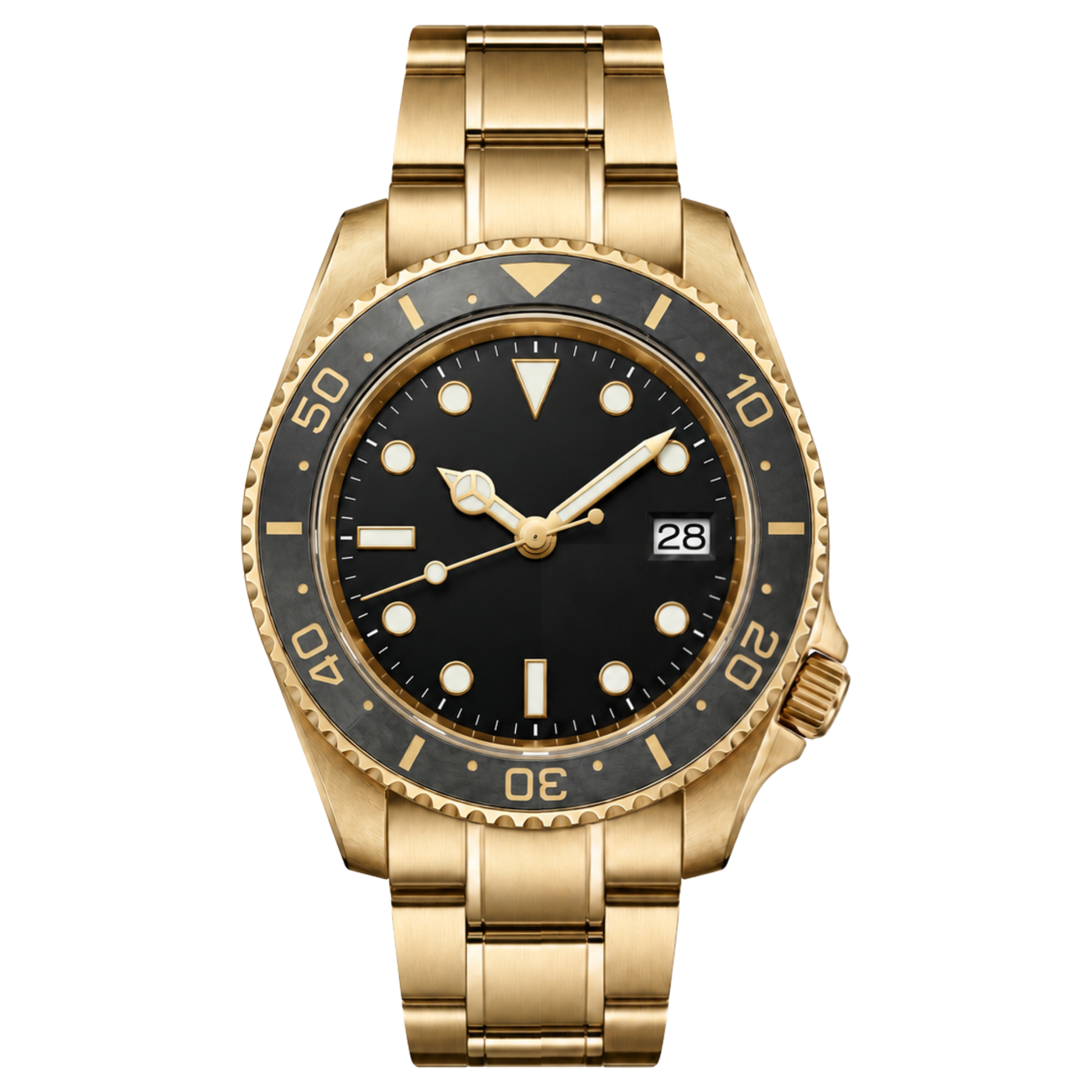 Montreval Montier Black Gold – automatic watch, stainless steel case and bracelet