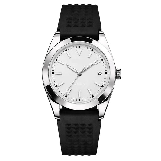 Montreval Veyra White Rubber – automatic watch, stainless steel case and bracelet