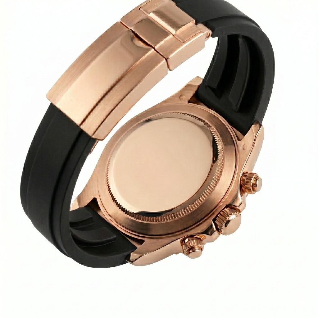 Montreval Torvex Black Rose Rubber – automatic watch, stainless steel case and bracelet