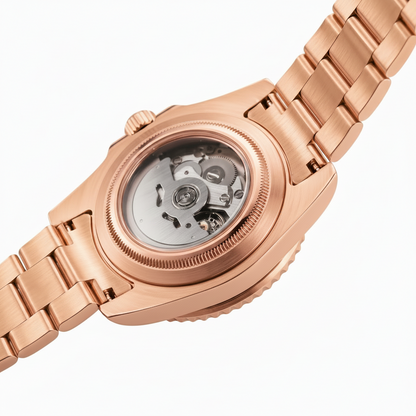 Montreval Montier Diver Rose – automatic watch, stainless steel case and bracelet
