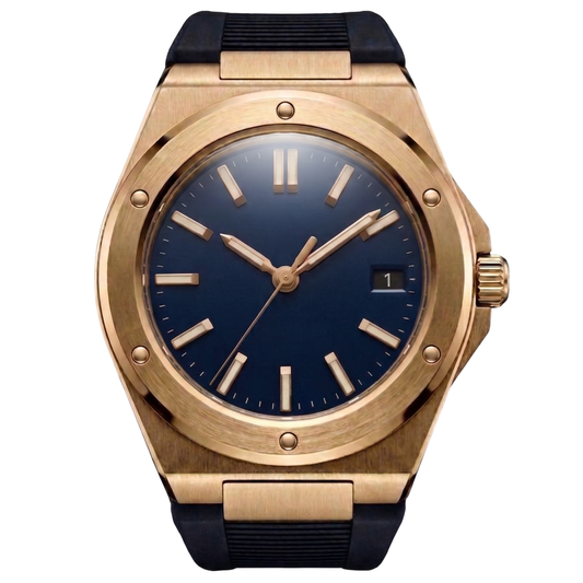 Montreval Valtor Blue Rubber – automatic watch, stainless steel case and bracelet