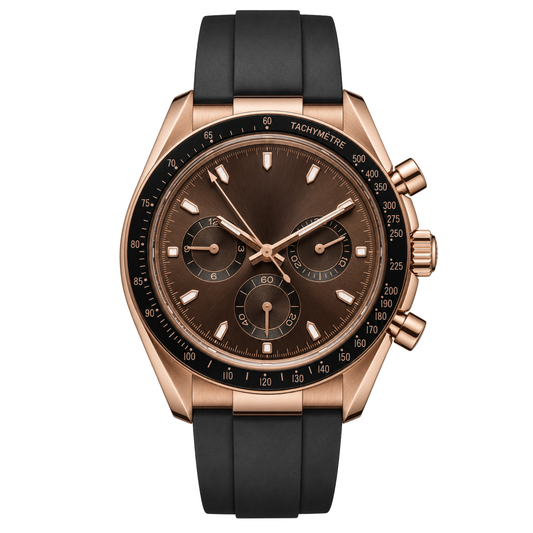Montreval Torvex Choclate Rose Rubber – automatic watch, stainless steel case and bracelet