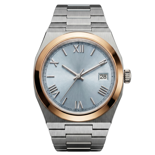 Montreval Tolaris Roman ICE TWO Tone – automatic watch, stainless steel case and bracelet