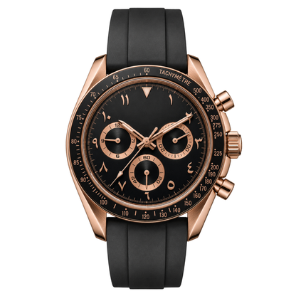 Montreval Torvex Black Rose Rubber V2 – automatic watch, stainless steel case and bracelet