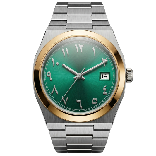 Montreval Tolaris Green TWO Tone – automatic watch, stainless steel case and bracelet