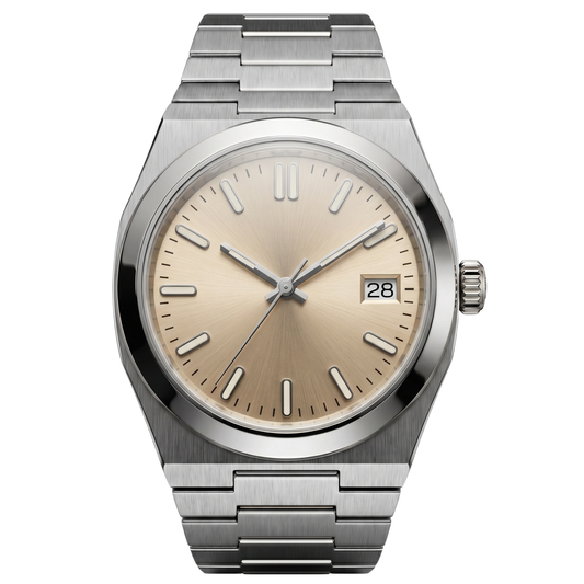 Montreval Tolaris Champagne Steel – automatic watch, stainless steel case and bracelet