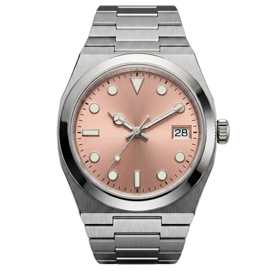 Montreval Tolaris Pink Steel – automatic watch, stainless steel case and bracelet