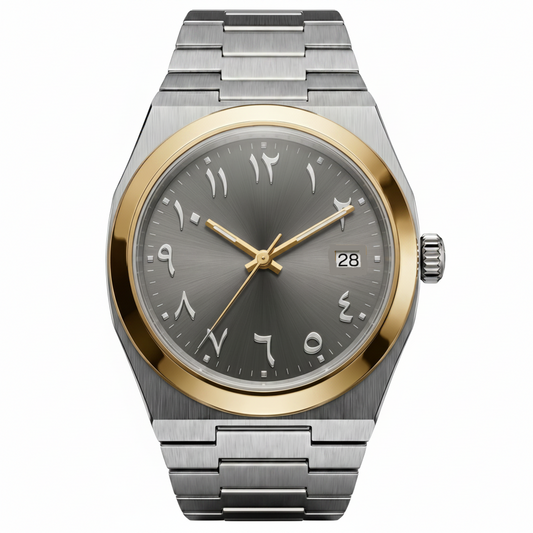 Montreval Tolaris Grey TWO Tone – automatic watch, stainless steel case and bracelet