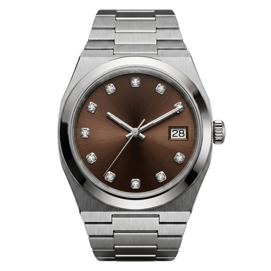 Montreval Tolaris Brown Steel – automatic watch, stainless steel case and bracelet