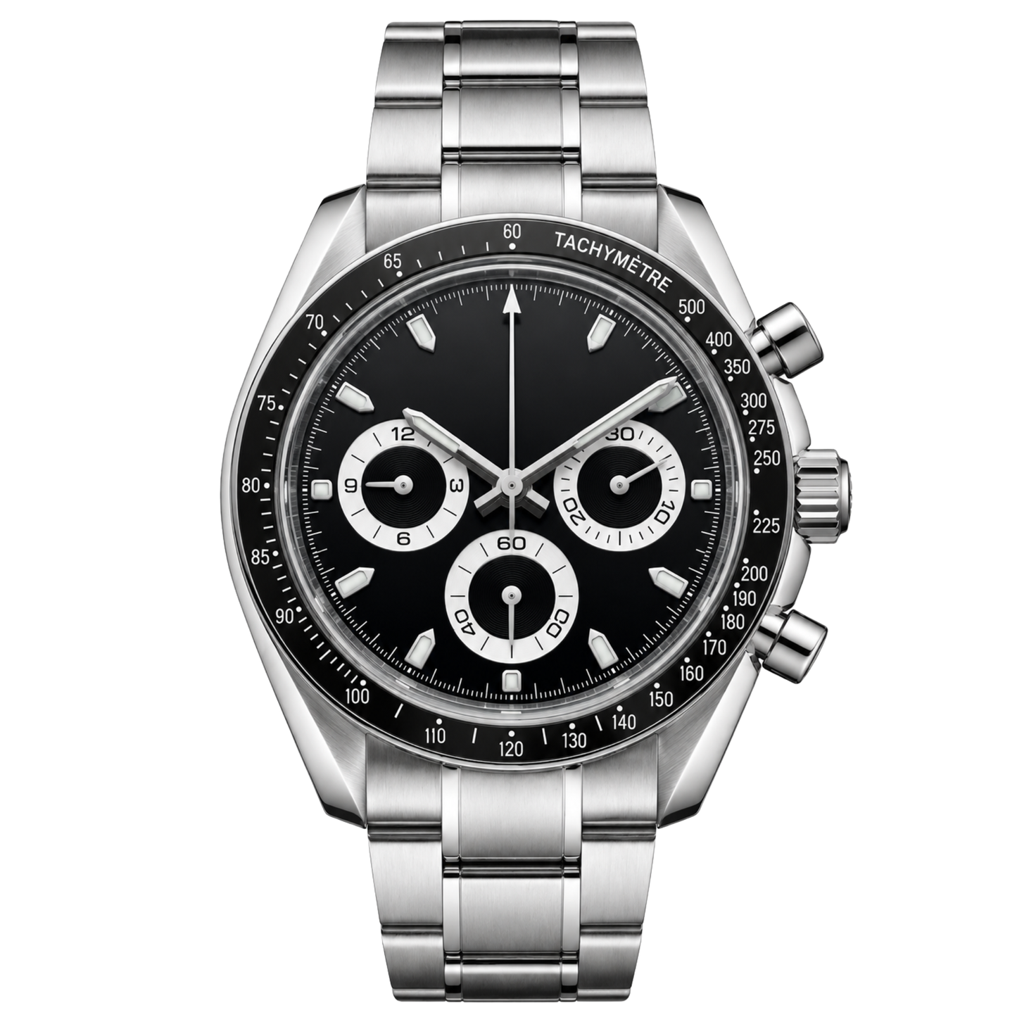 Montreval Torvex Black Steel – automatic watch, stainless steel case and bracelet