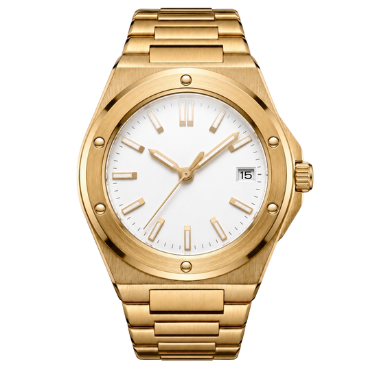 Montreval Valtor White Gold – automatic watch, stainless steel case and bracelet