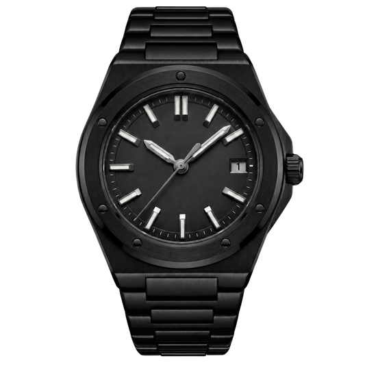 Montreval Valtor ALL Black – automatic watch, stainless steel case and bracelet