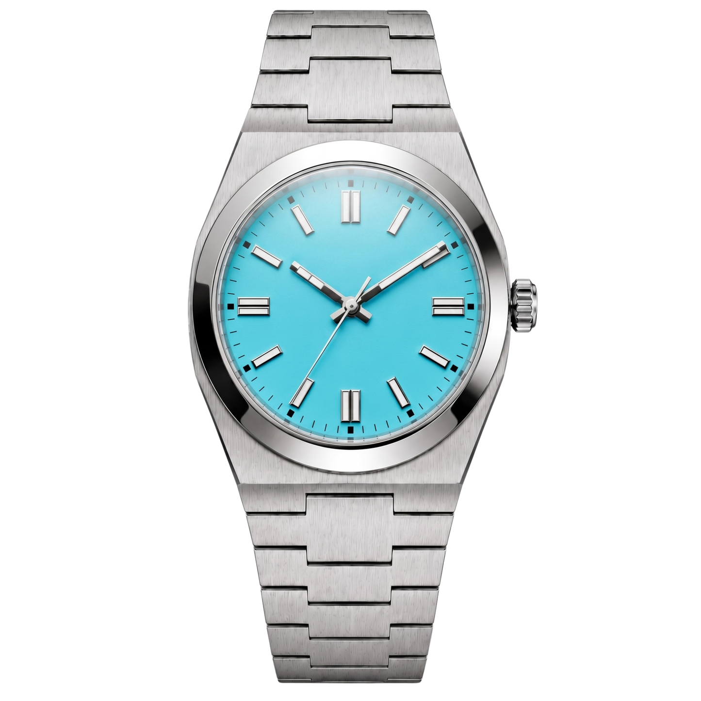 Montreval Artis POP Blue Steel – automatic watch, stainless steel case and bracelet