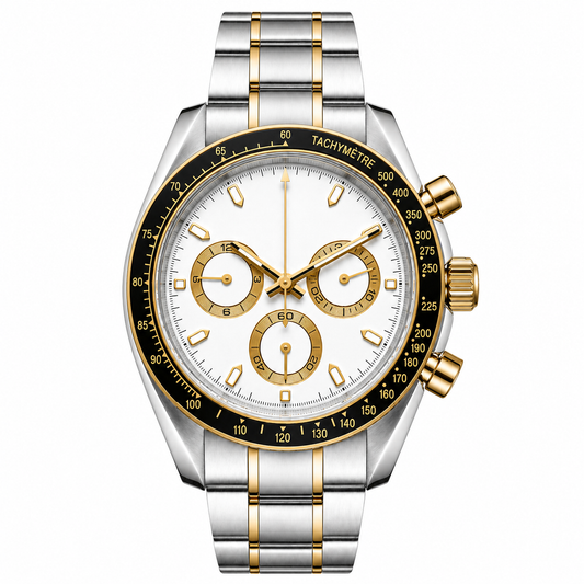 Montreval Torvex White TWO Tone – automatic watch, stainless steel case and bracelet