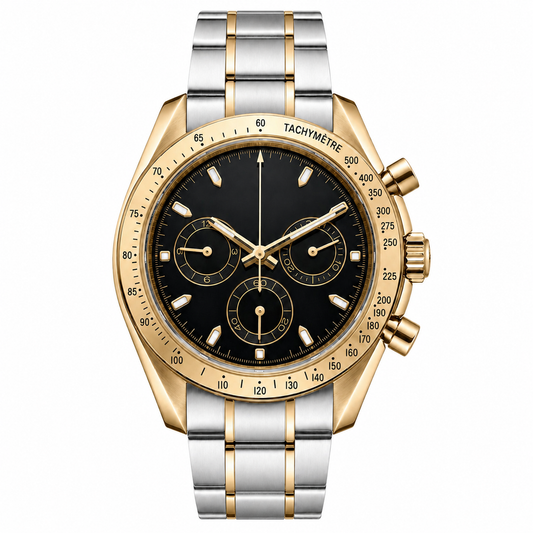 Montreval Torvex Black TWO Tone – automatic watch, stainless steel case and bracelet