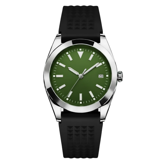 Montreval Veyra Race Green Rubber – automatic watch, stainless steel case and bracelet