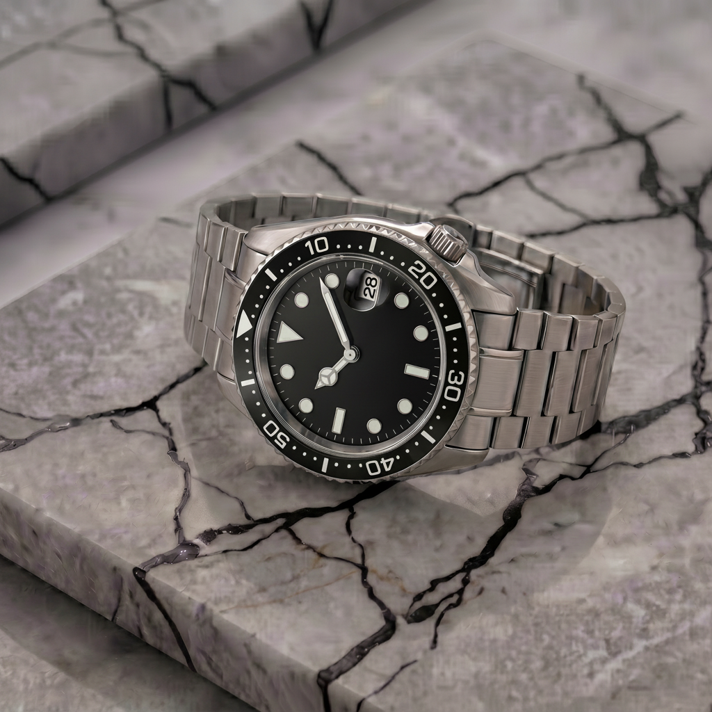 Montreval Montier Diver Steel – automatic watch, stainless steel case and bracelet