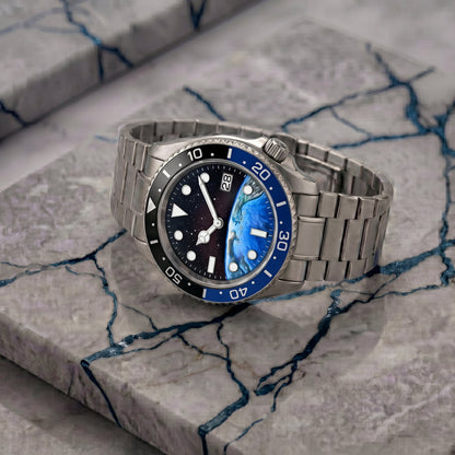 Montreval Montier Earth Steel – automatic watch, stainless steel case and bracelet