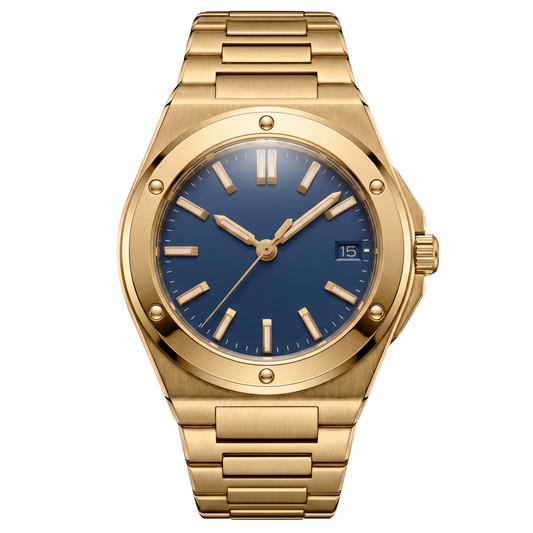 Montreval Valtor Blue Steel – automatic watch, stainless steel case and bracelet