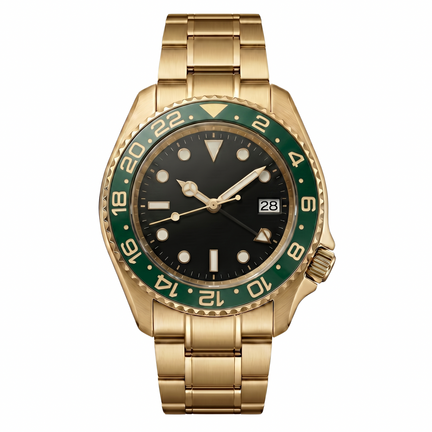 Montreval Navex Green Gold – automatic watch, stainless steel case and bracelet