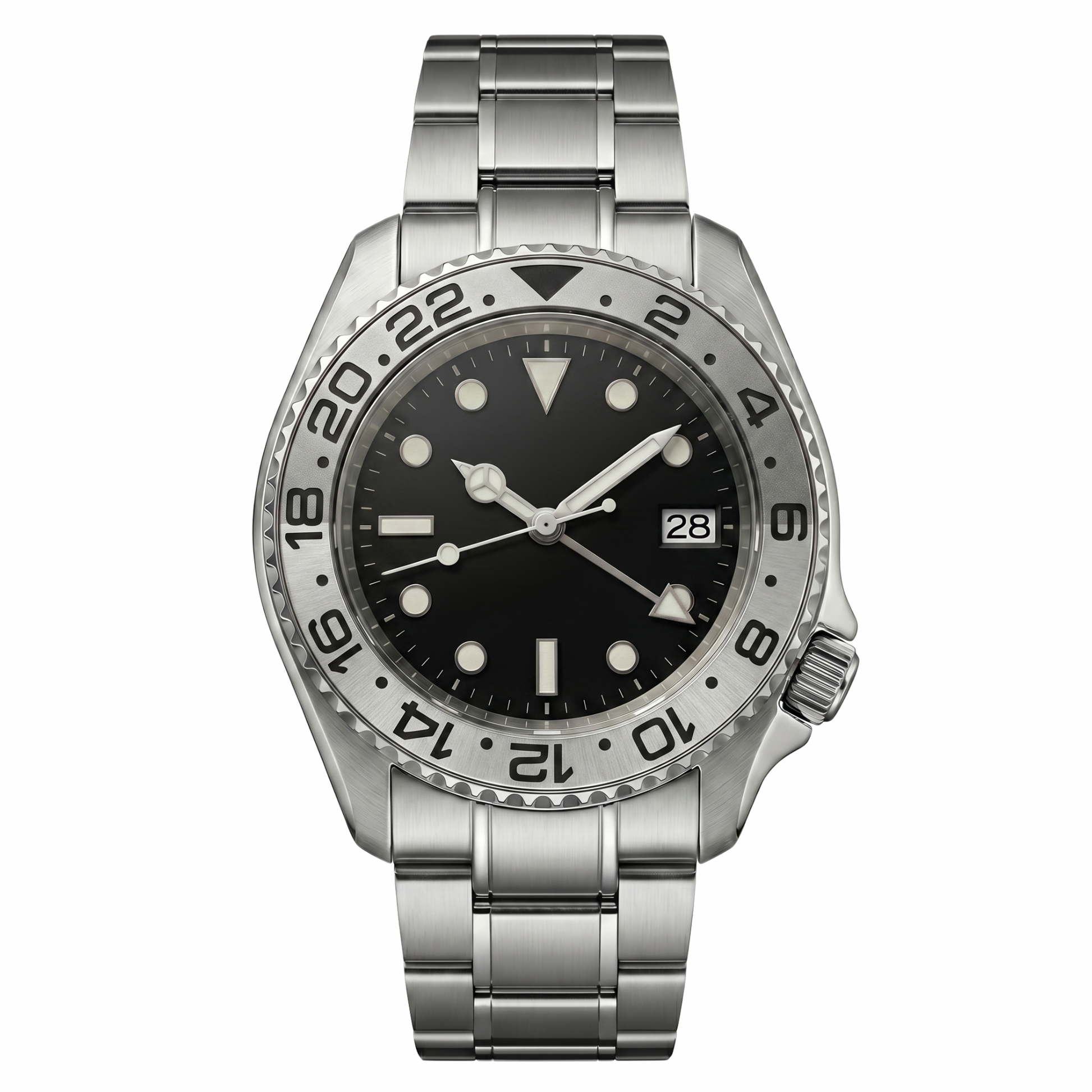 Montreval Navex Grey Steel – automatic watch, stainless steel case and bracelet