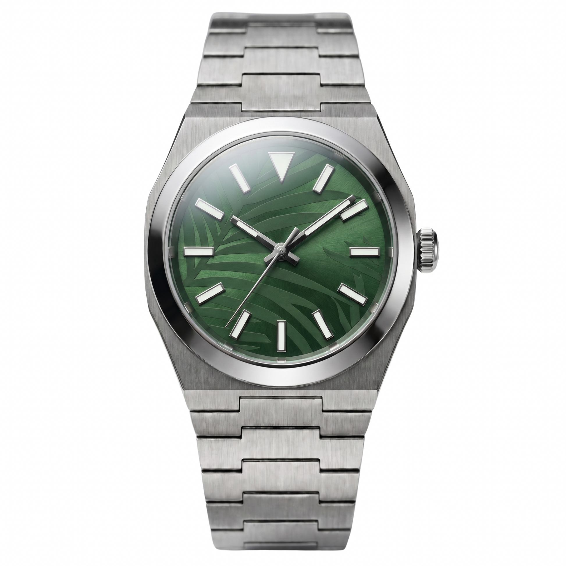 Montreval Artis Palms Steel – automatic watch, stainless steel case and bracelet