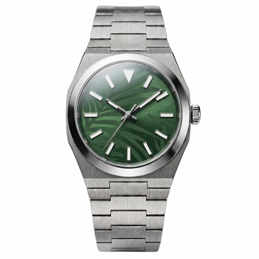 Montreval Artis Palms Steel – automatic watch, stainless steel case and bracelet