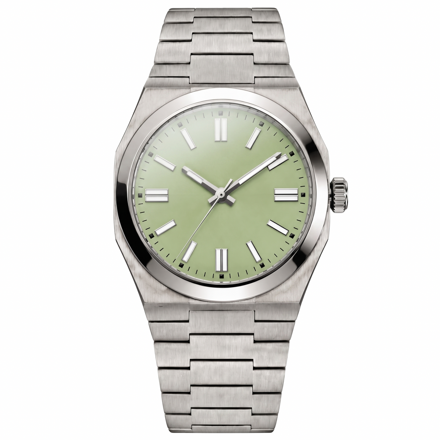 Montreval Artis Lime Steel – automatic watch, stainless steel case and bracelet