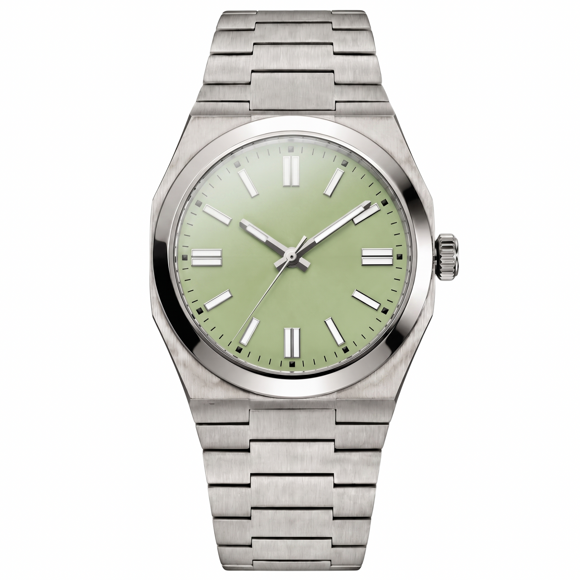 Montreval Artis Lime Steel – automatic watch, stainless steel case and bracelet