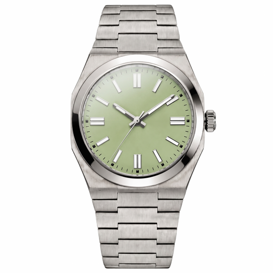 Montreval Artis Lime Steel – automatic watch, stainless steel case and bracelet