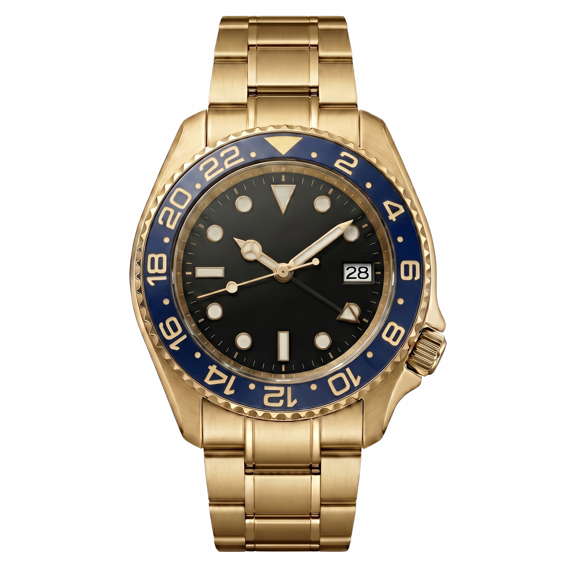 Montreval Navex Black Gold – automatic watch, stainless steel case and bracelet