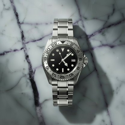 Montreval Navex Grey Steel – automatic watch, stainless steel case and bracelet