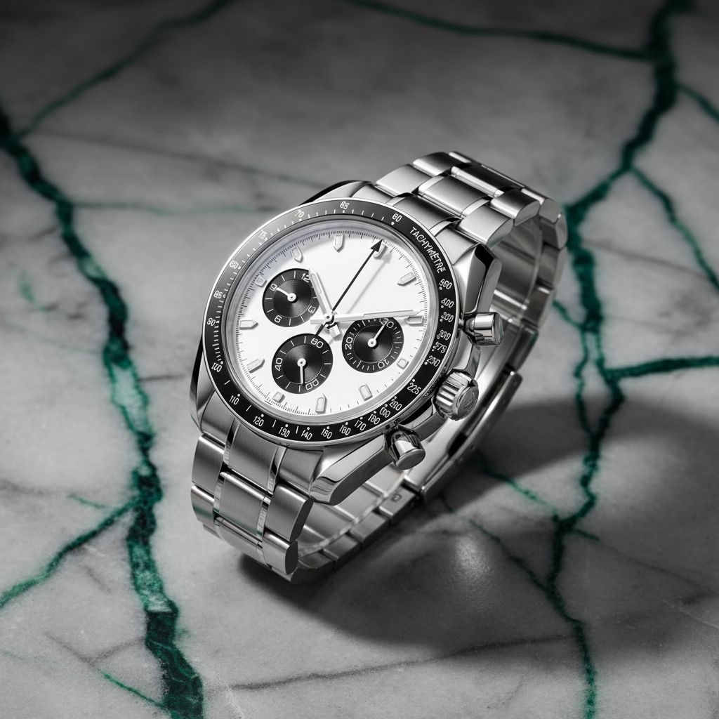 Montreval Torvex White Steel – automatic watch, stainless steel case and bracelet