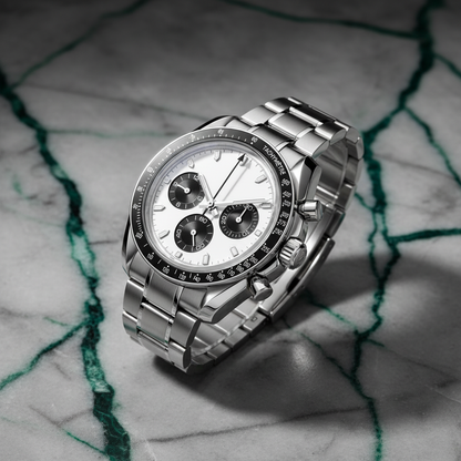 Montreval Torvex White Steel – automatic watch, stainless steel case and bracelet
