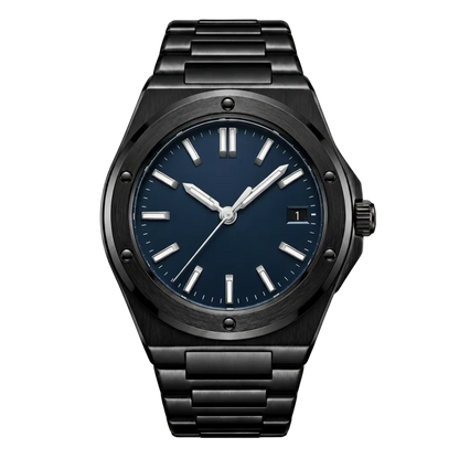 Montreval Valtor Blue Black – automatic watch, stainless steel case and bracelet