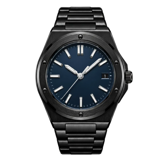 Montreval Valtor Blue Black – automatic watch, stainless steel case and bracelet