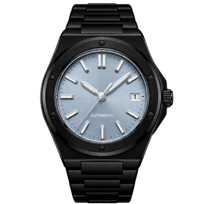 Montreval Valtor SKY Black – automatic watch, stainless steel case and bracelet