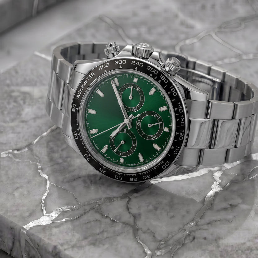 Montreval Torvex Irish Green Steel – automatic watch, stainless steel case and bracelet