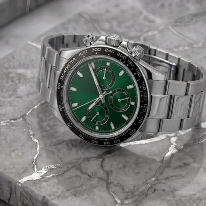 Montreval Torvex Irish Green Steel – automatic watch, stainless steel case and bracelet