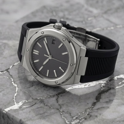 Montreval Valtor Grey Rubber – automatic watch, stainless steel case and bracelet