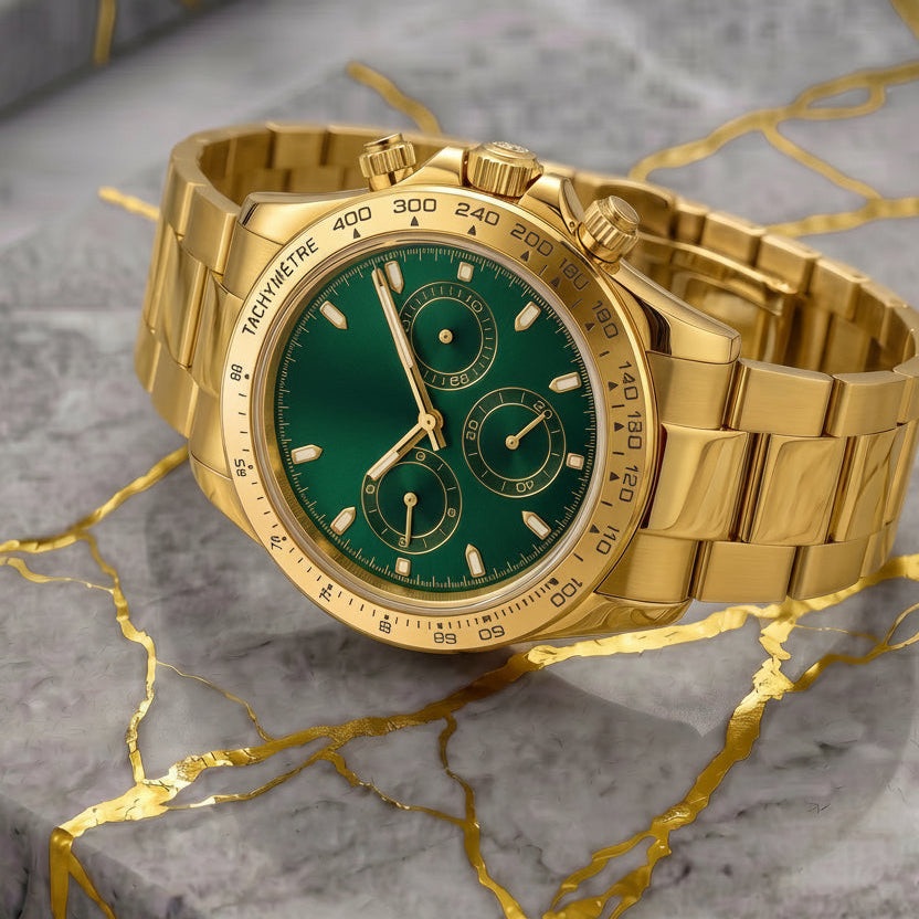 Montreval Torvex Green Gold – automatic watch, stainless steel case and bracelet
