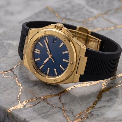 Montreval Valtor Blue Rubber – automatic watch, stainless steel case and bracelet